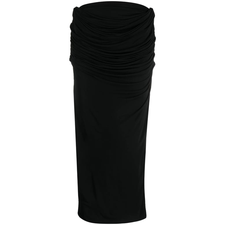 paris georgia draped black skirt by Selfnex