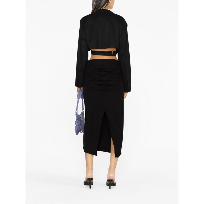 paris georgia draped black skirt by Selfnex