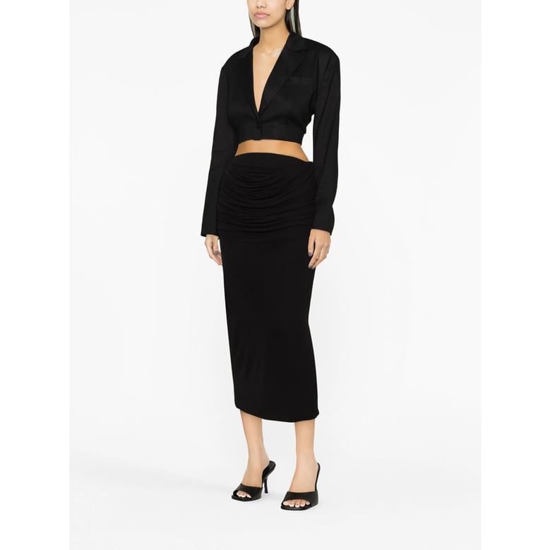 paris georgia draped black skirt by Selfnex
