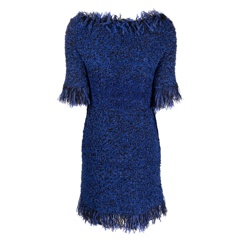 midi dress matti blue wool by Selfnex