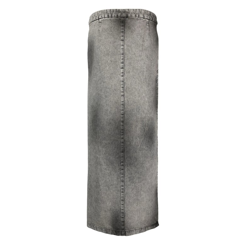 asymmetric denim skirt in grey by Selfnex