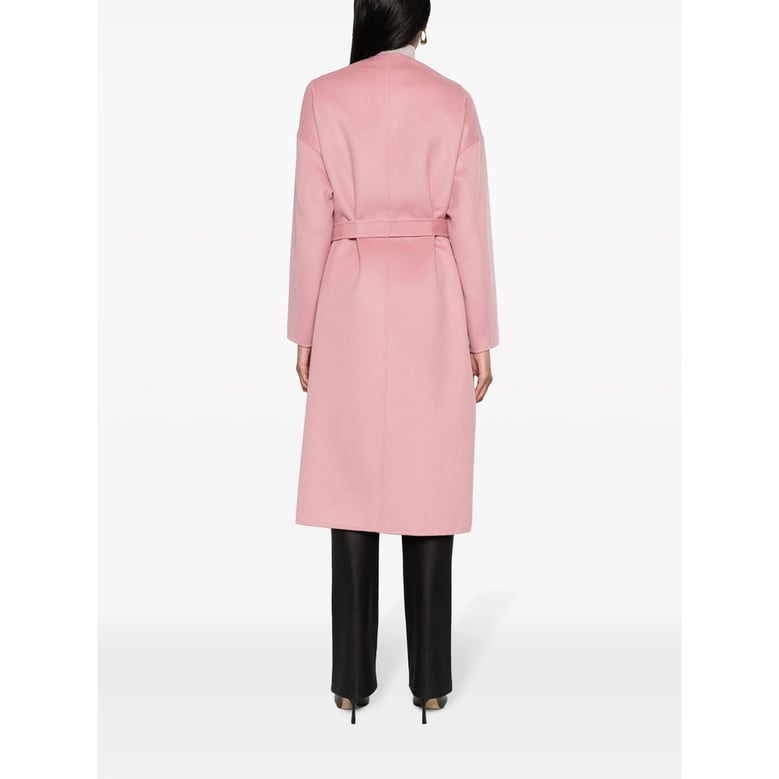 wool-cashmere blend coat in rose pink by Selfnex