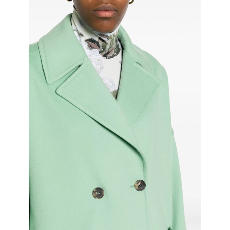 coat double-breasted mint green virgin wool by Selfnex
