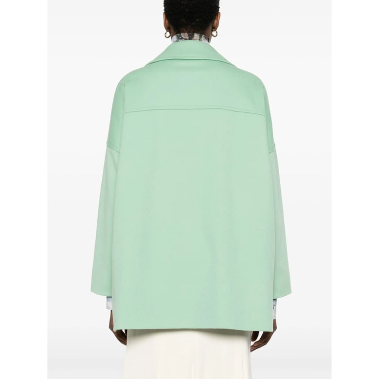 coat double-breasted mint green virgin wool by Selfnex