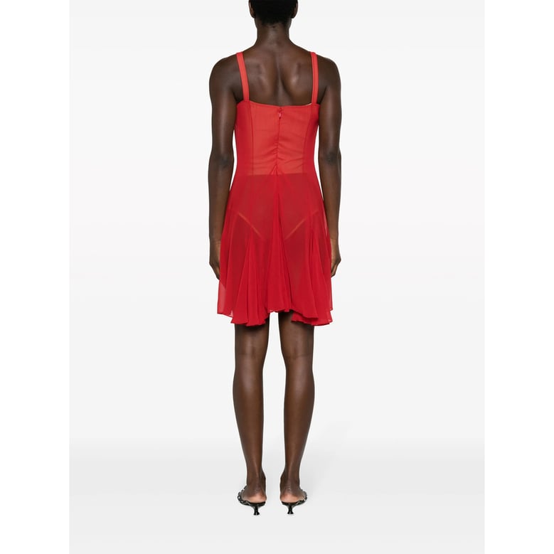 nensi dojaka bright red dress by Selfnex