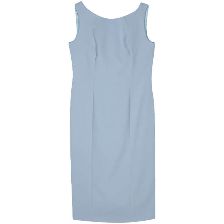 powder blue textured dress by Selfnex