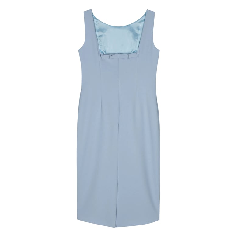 powder blue textured dress by Selfnex