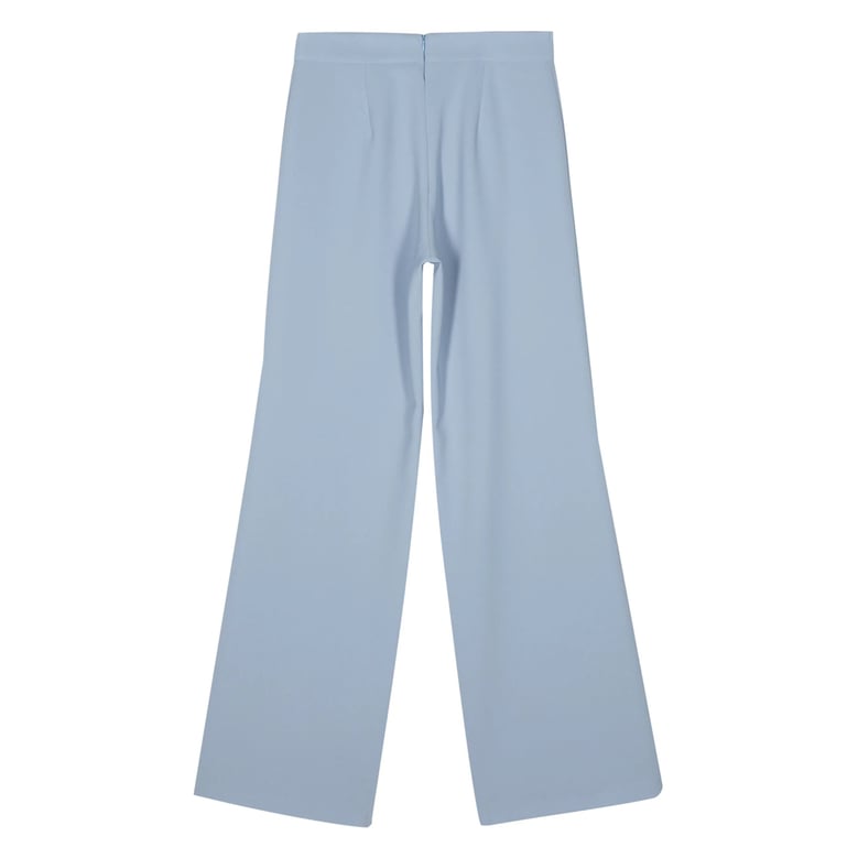 powder blue straight leg trousers by Selfnex