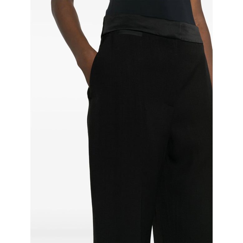 casablanca black pressed crease trousers by Selfnex