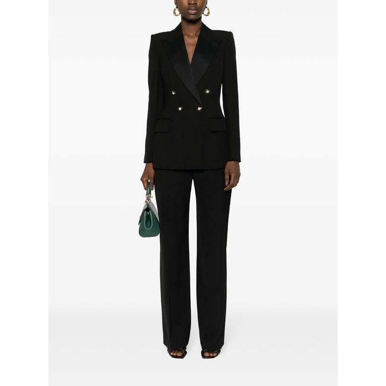 casablanca black pressed crease trousers by Selfnex