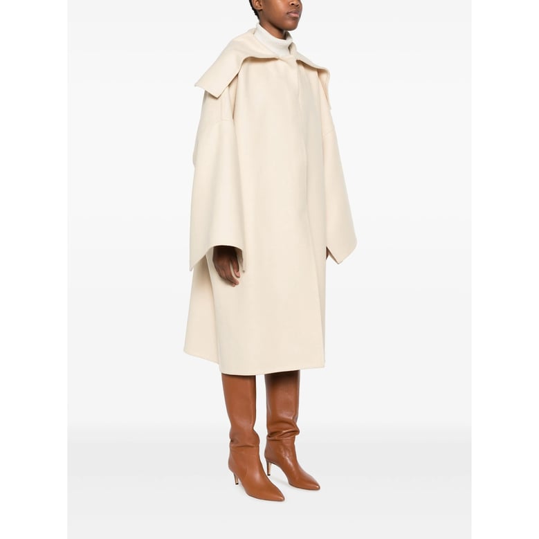 single-breasted coat neutrals by Selfnex