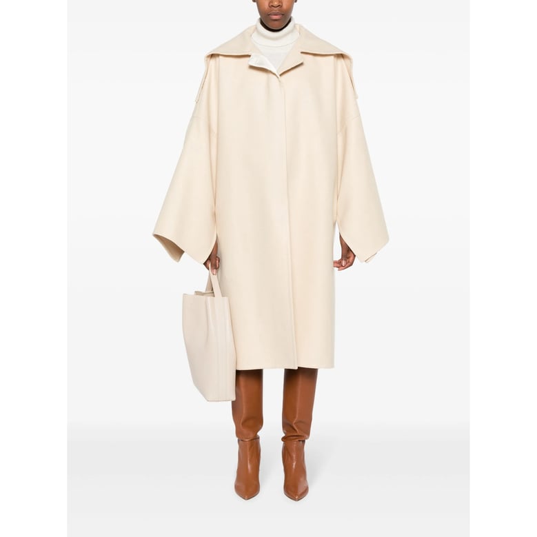 single-breasted coat neutrals by Selfnex