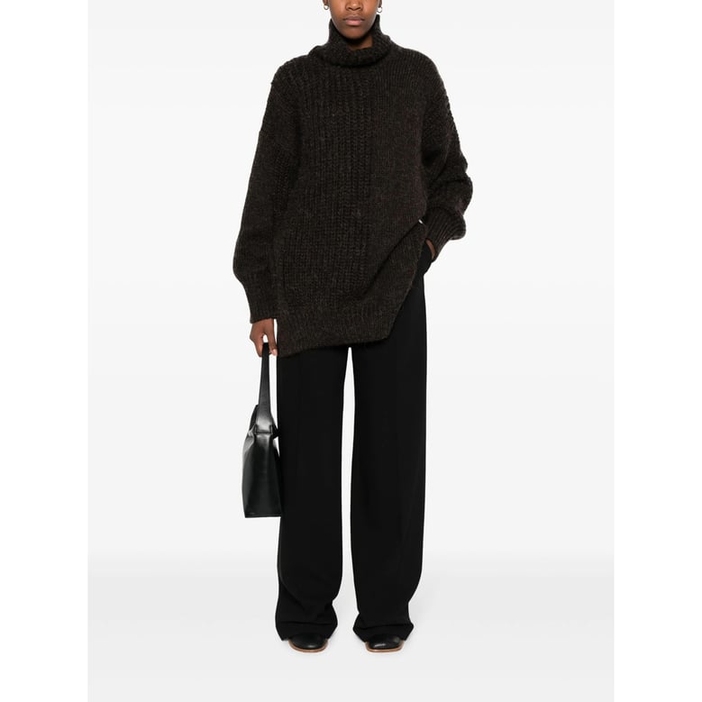 black virgin wool tailored trousers by Selfnex