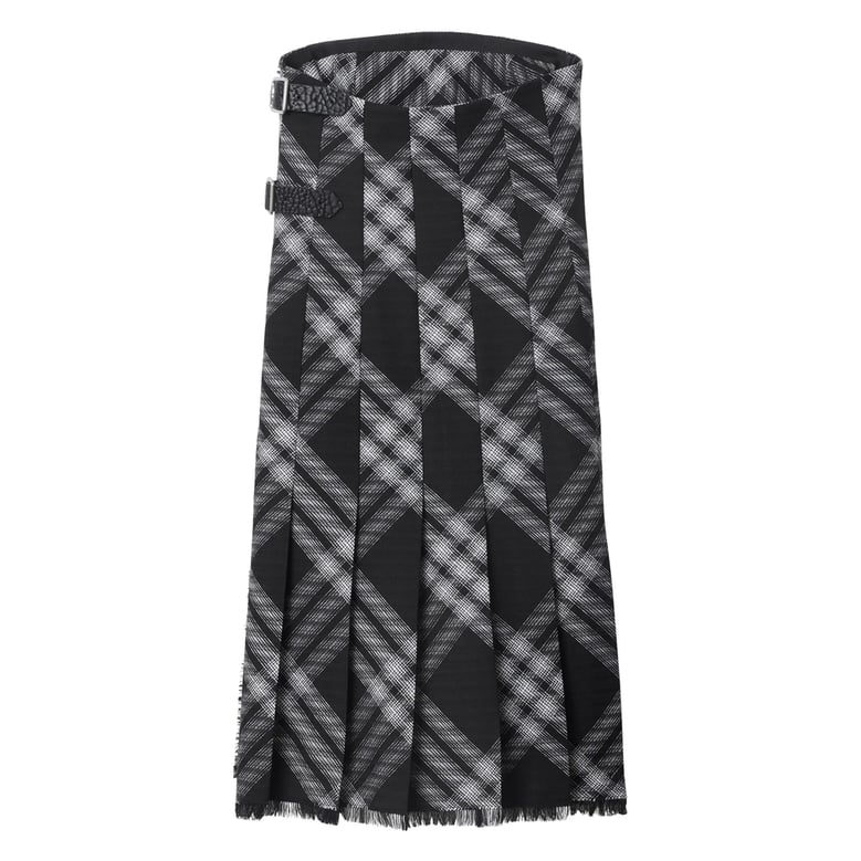 wool wrap dress with check pattern by Selfnex