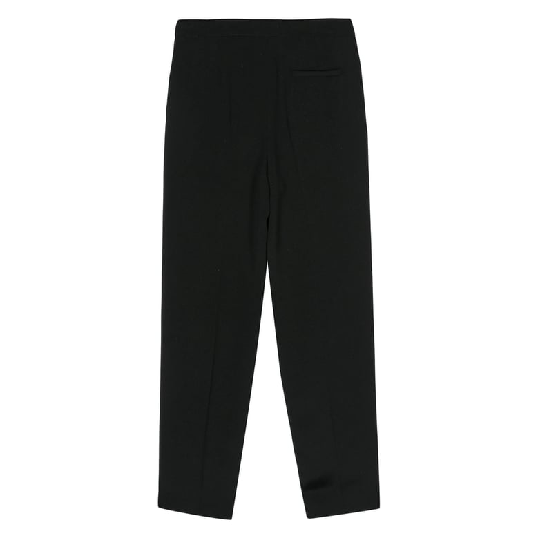 tapered trousers black silk by Selfnex