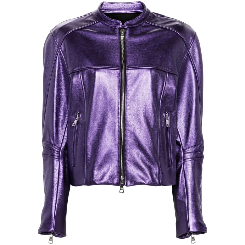 laquan smith grape purple outerwear by Selfnex