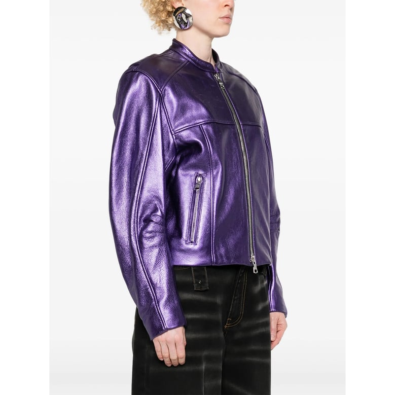 laquan smith grape purple outerwear by Selfnex