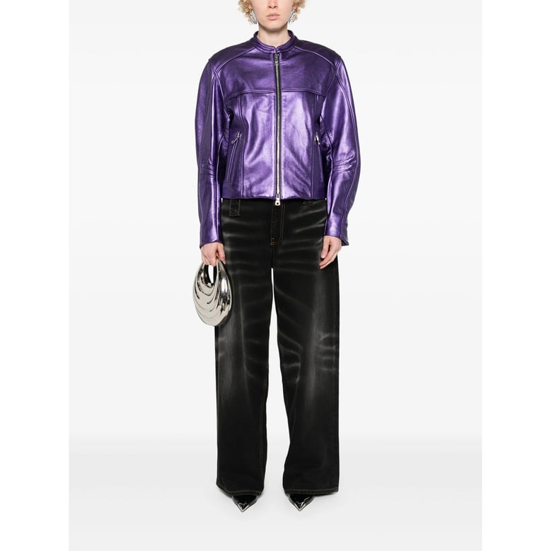 laquan smith grape purple outerwear by Selfnex