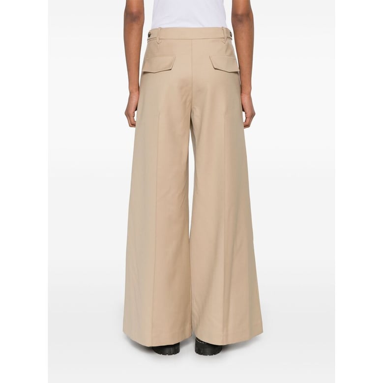 sand beige flared pants by Selfnex