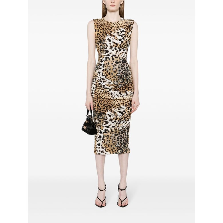 dress sleeveless mid-length brown by Selfnex