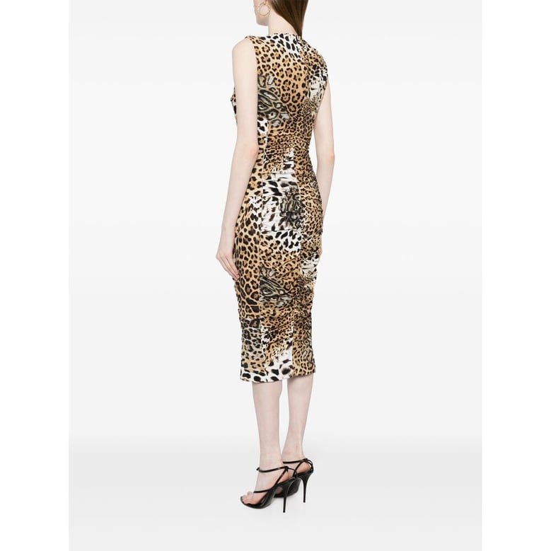 dress sleeveless mid-length brown by Selfnex