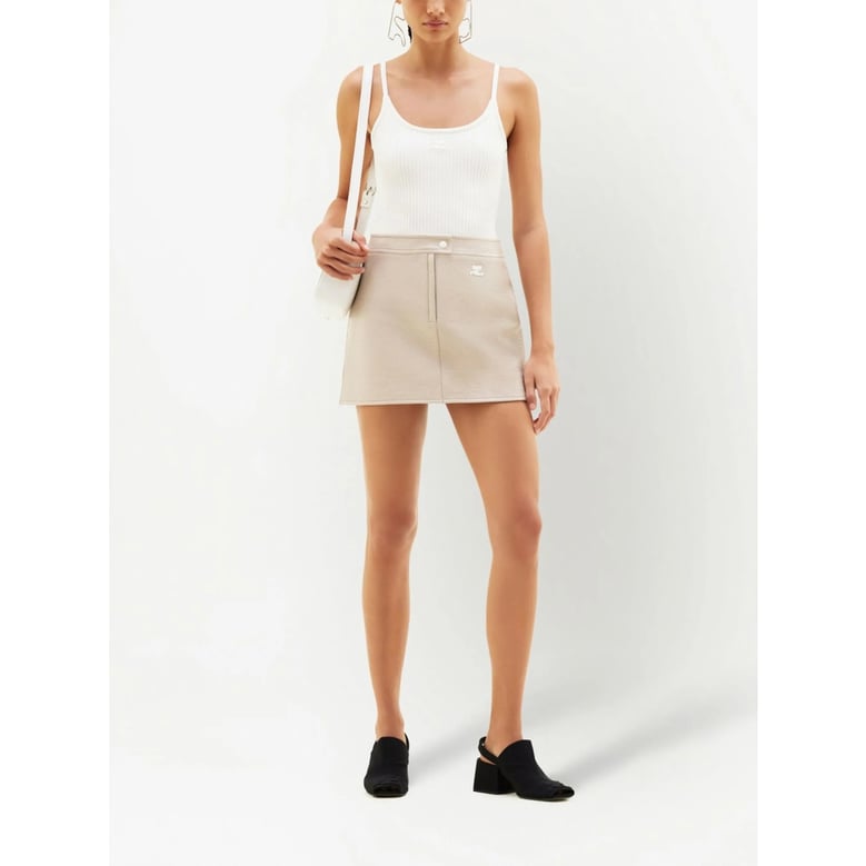 courrèges white stretch-cotton top by Selfnex