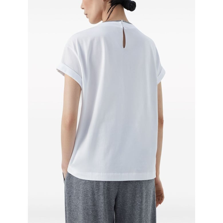 t-shirt white cotton blend by Selfnex