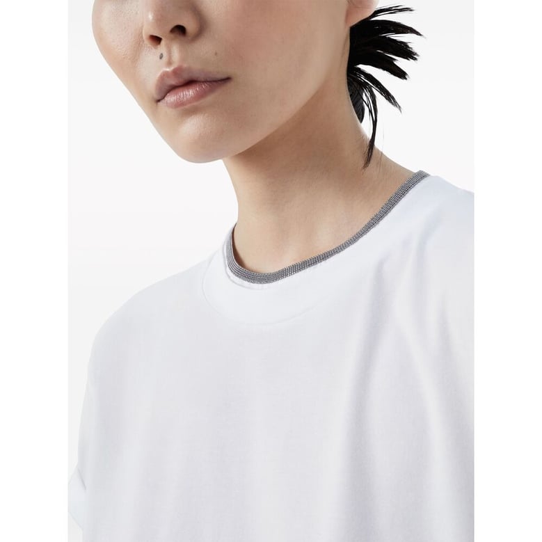 t-shirt white cotton blend by Selfnex