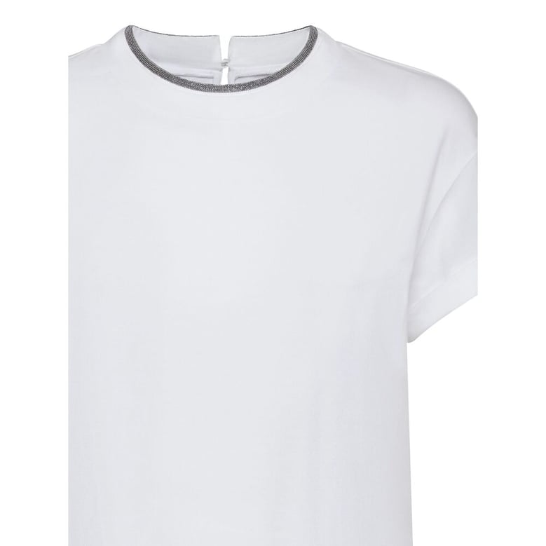 t-shirt white cotton blend by Selfnex