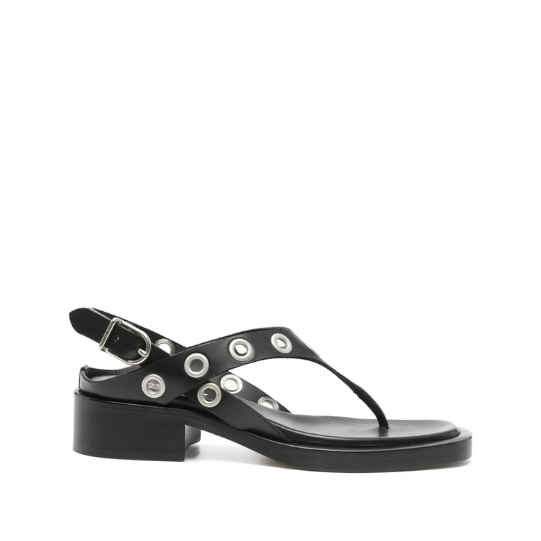 sandals calf leather black by Selfnex