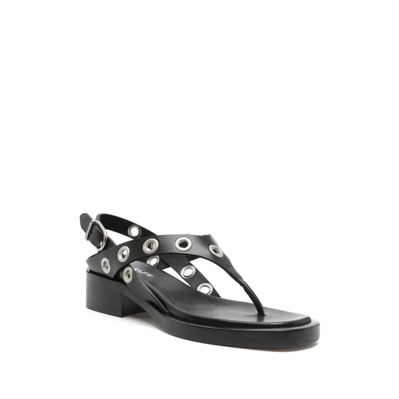 sandals calf leather black by Selfnex