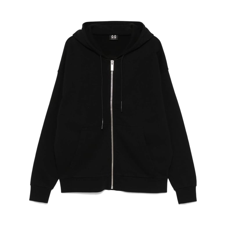 black sweatshirt with front zip by Selfnex
