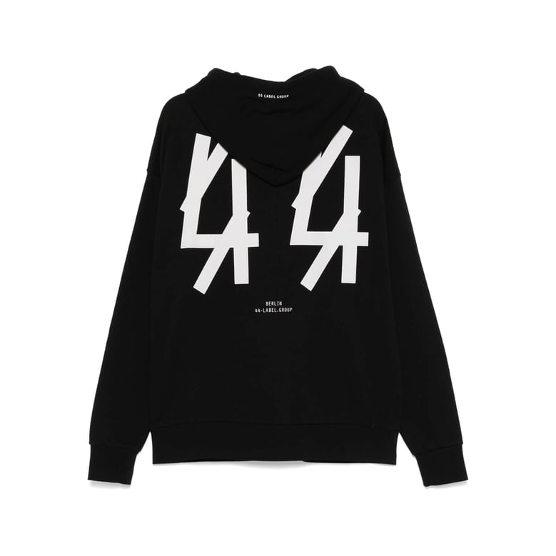 black sweatshirt with front zip by Selfnex