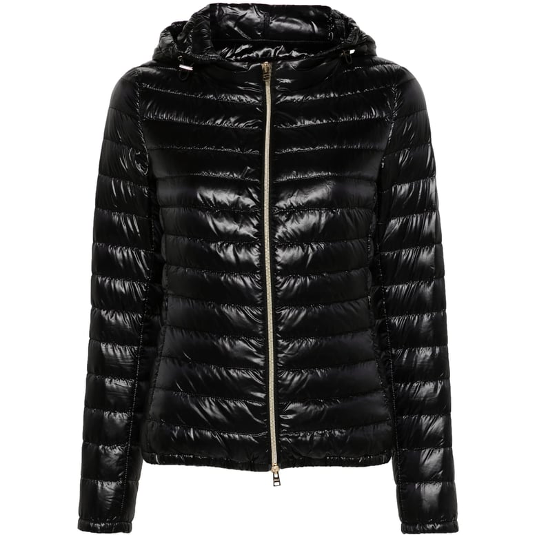 puffer jacket feather down black by Selfnex