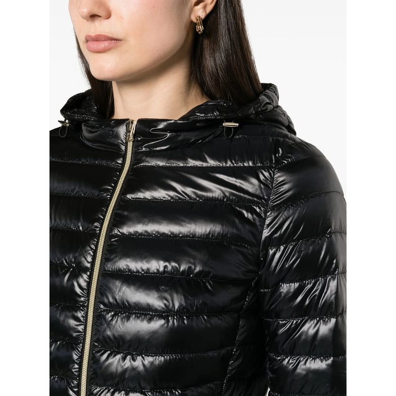 puffer jacket feather down black by Selfnex