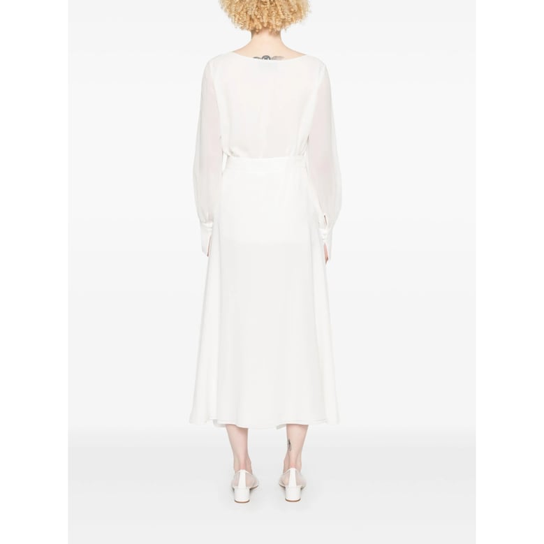 skirt a-line silk white by Selfnex