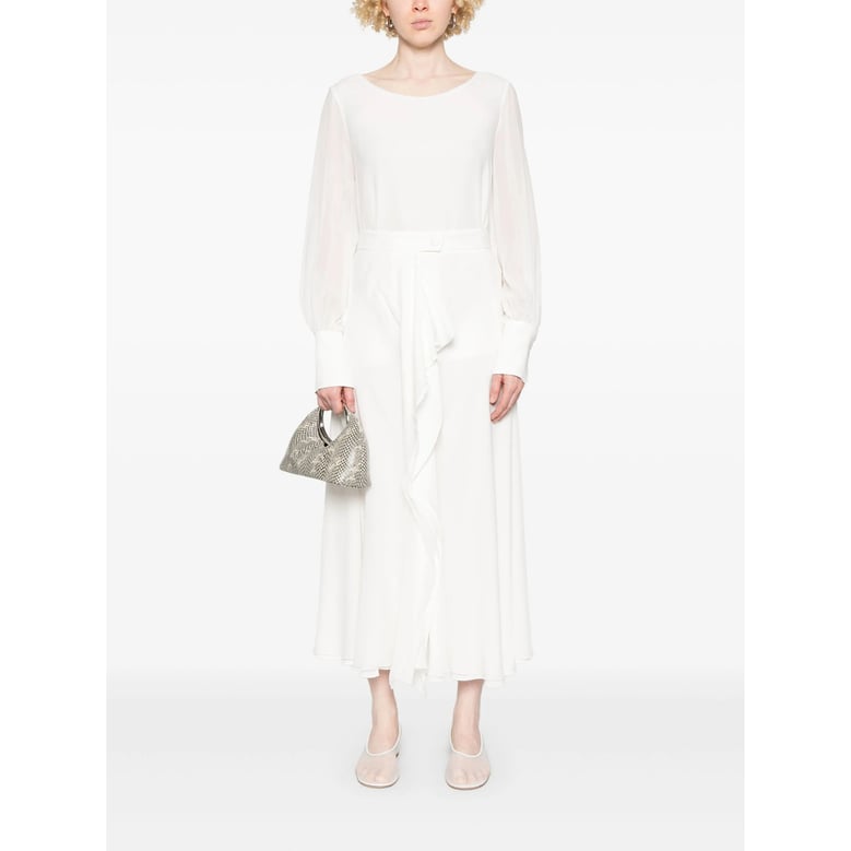 skirt a-line silk white by Selfnex