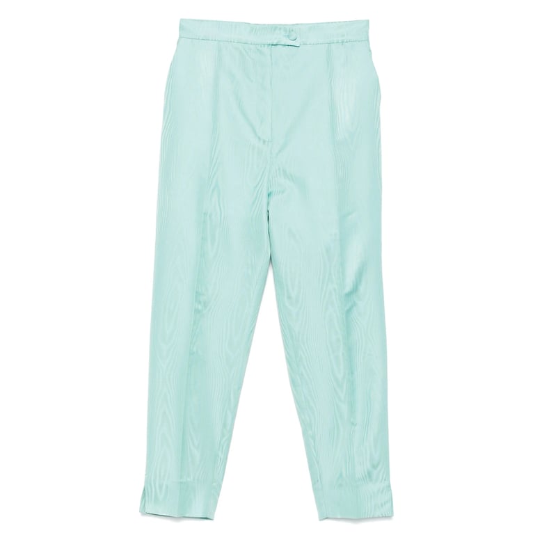 tapered trousers in turquoise blue-green by Selfnex