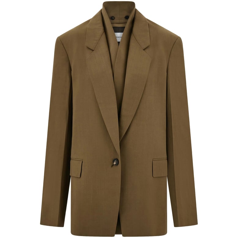 blazer wool-blend ochre brown by Selfnex