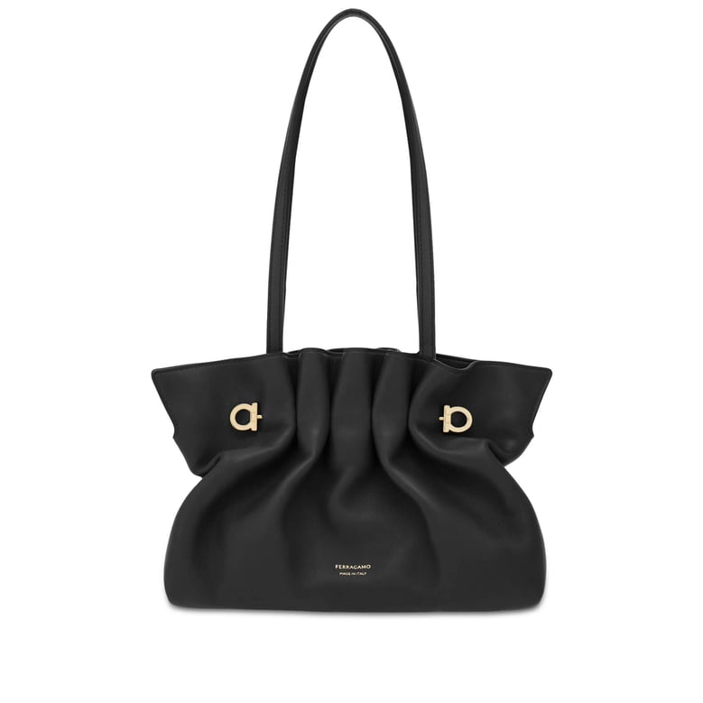 ferragamo soft black shoulder bag by Selfnex