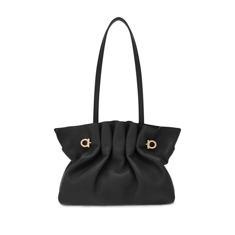 ferragamo soft black shoulder bag by Selfnex