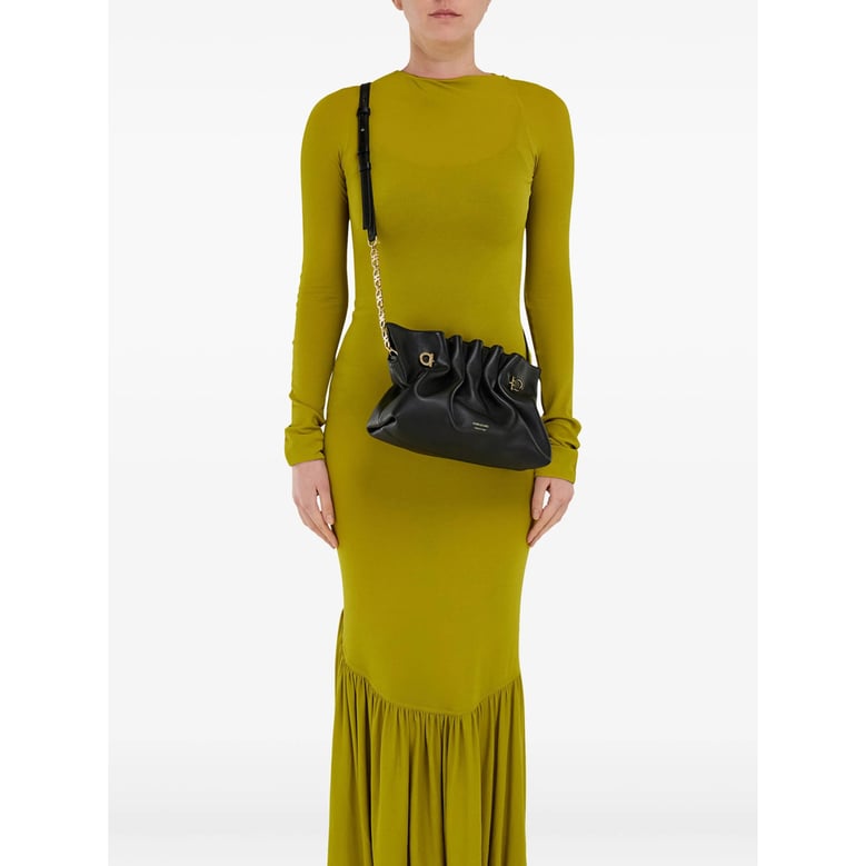 ferragamo soft black shoulder bag by Selfnex