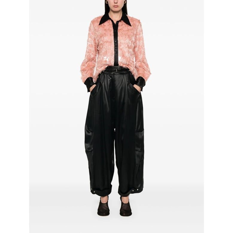 niccolò pasqualetti black tapered trousers by Selfnex