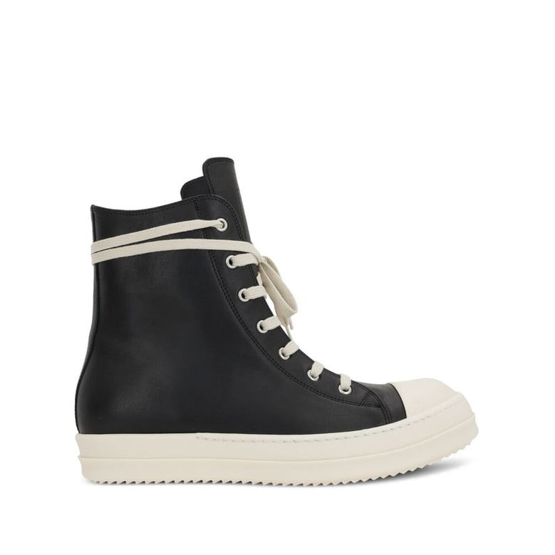 black lace-up trainers by Selfnex