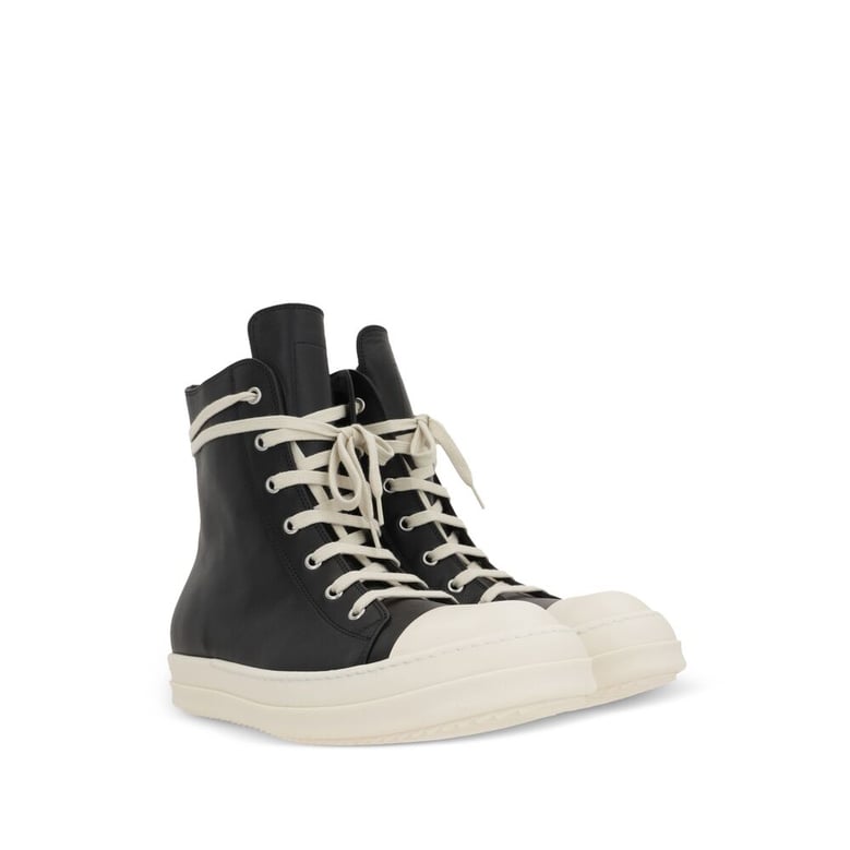 black lace-up trainers by Selfnex