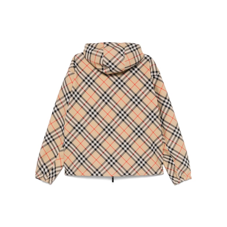 hooded jacket classic check neutrals by Selfnex