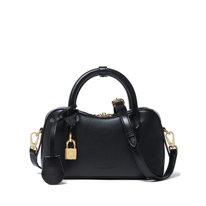 two-way zip black bag with padlock detail by Selfnex