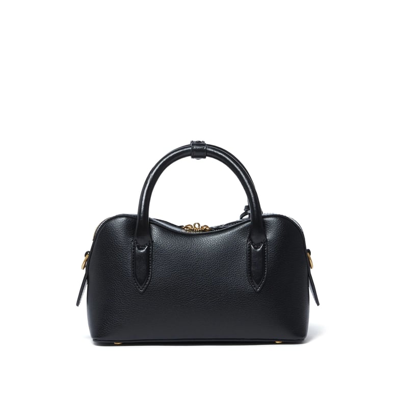two-way zip black bag with padlock detail by Selfnex