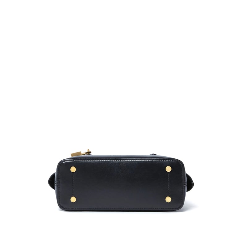 two-way zip black bag with padlock detail by Selfnex