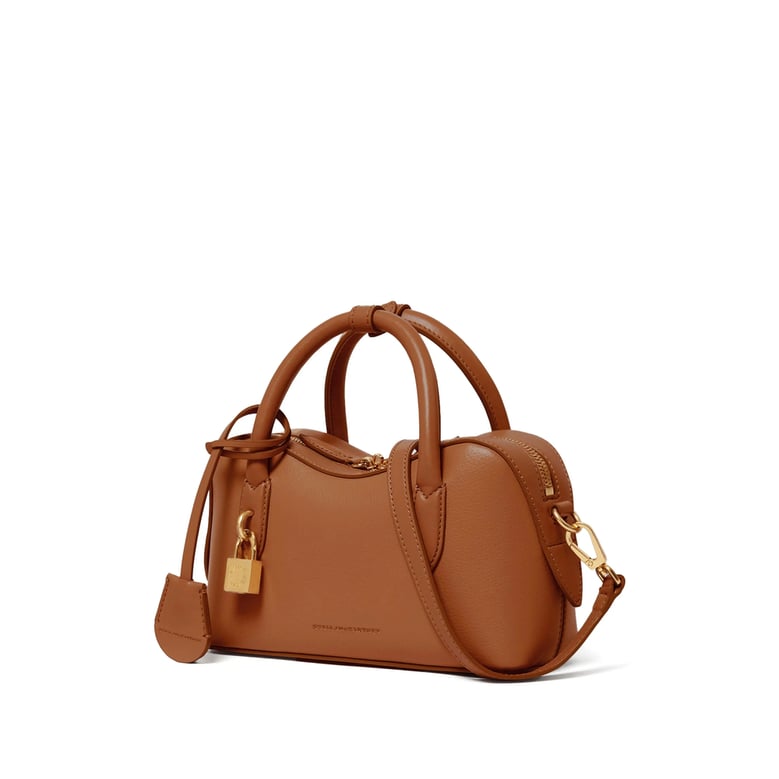 brown two-way zip satchel bag by Selfnex